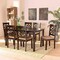 Baxton Studio Nicolette Modern and Contemporary Sand Fabric and Dark Brown Finished Wood 7-Piece Dining Set 176-11386-10519-Zoro - alternate 7